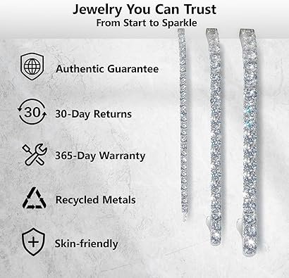 KRKC&CO 3/4mm Tennis Bracelet for Women Men, 14k Gold/White Gold Bracelets