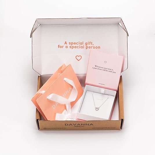 Heart Necklace for Women in Sterling Silver 925 Includes Gift Box- Ready to be Gifted